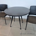 Grey 36" Round Office Side Meeting Table